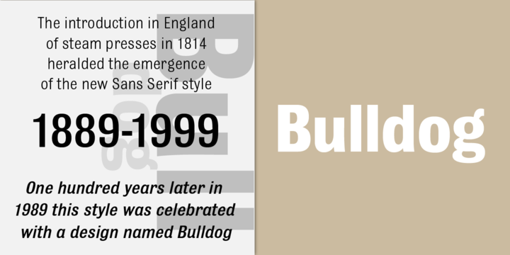 Пример шрифта Bulldog